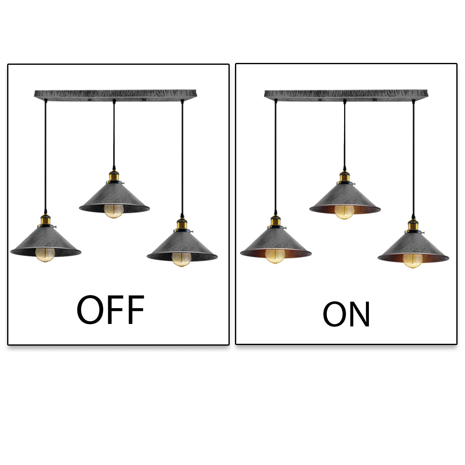 Industrial Metal Pendant Light Fixture ~6377