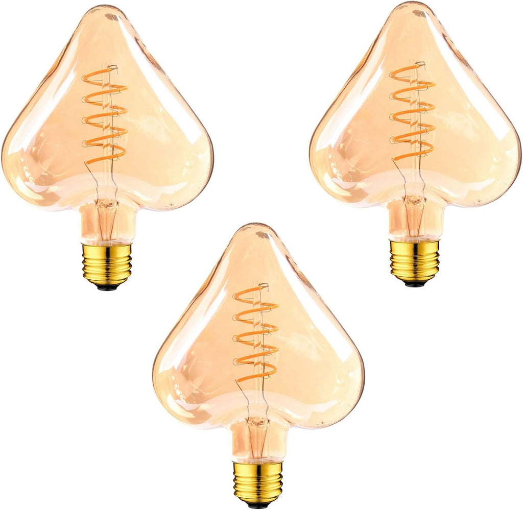 3 Pack LED Edison 4W E27 Warm White 2700K Non-Dimmable Bulb(Energy Saving)~1016